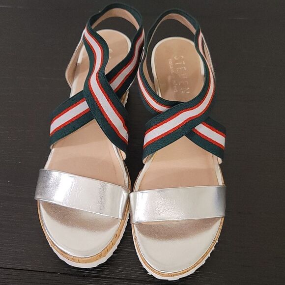 BRAND NEW STEVEN BY STEVE MADDEN WOMEN'S NC SARIA WEDGE SANDAL S2 - Picture 2 of 15